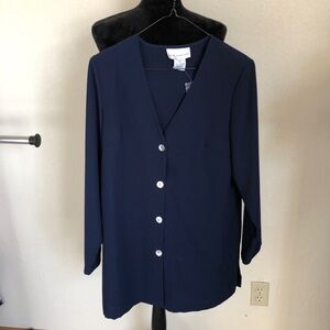 Susan Graver Midnight Blue Blouse